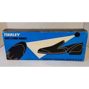 Vintage Tingley  Rubber Overshoes Men's Storm Rubber MD 8 - 9 1/2 Black #1200